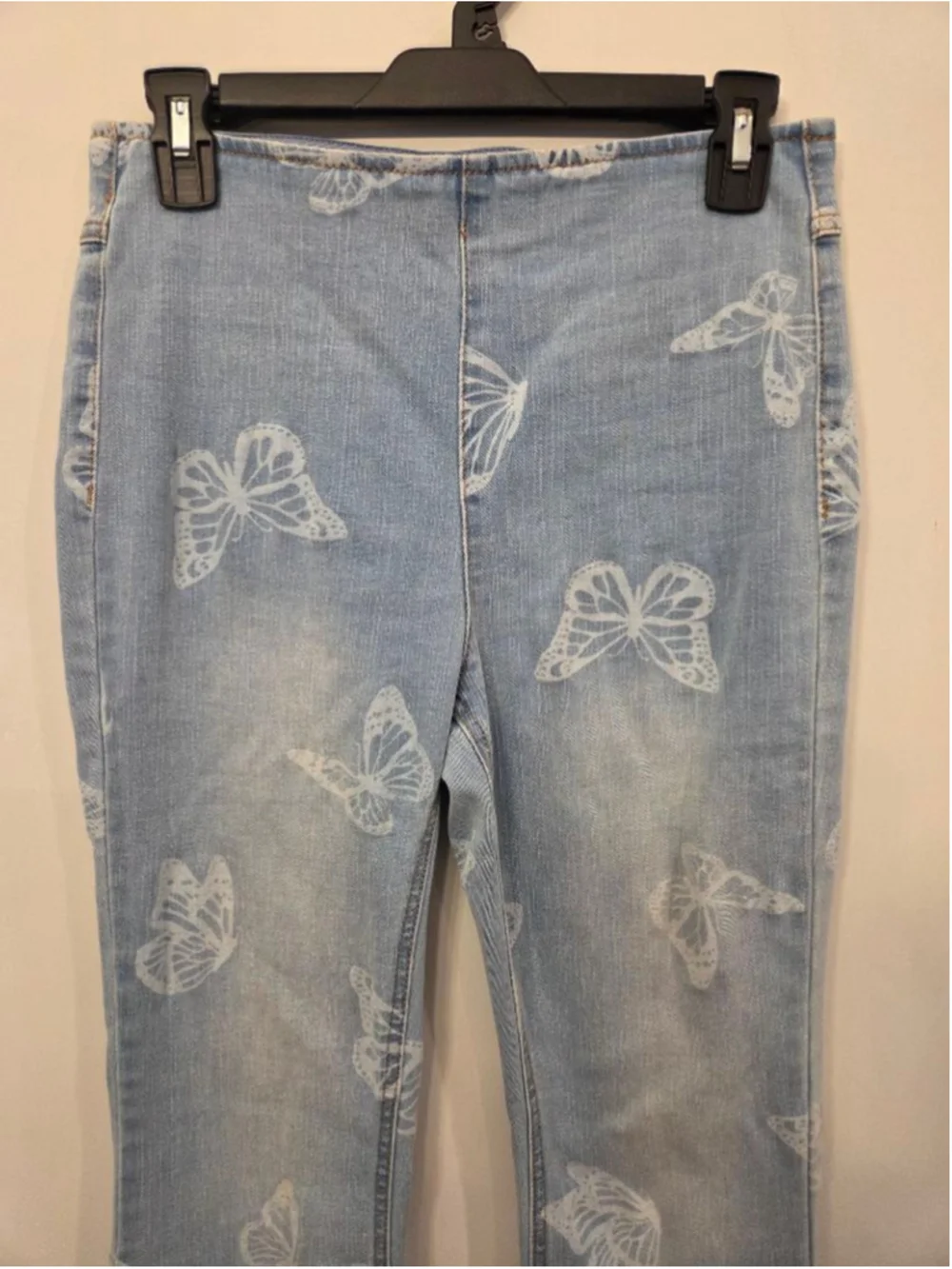 No Boundaries Light Blue Butterfly Flare Jeans Size 5 - Picture 3 of 8